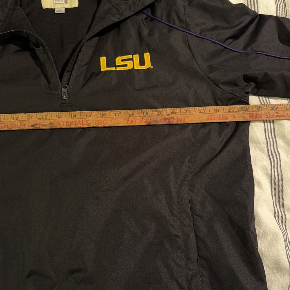 Rare LSU TIGERS 1990-2000's vintage Box Seat Clothing Co quarter-zip jacket XXL